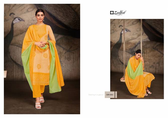 Adeena By Zulfat Printed Cotton Dress Material Catalog
